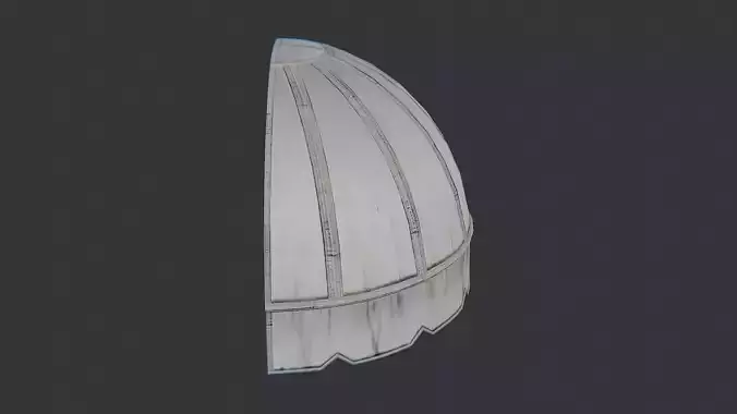 Awning Cloth Dome Panel for Architectural Decor Low-poly 3D model