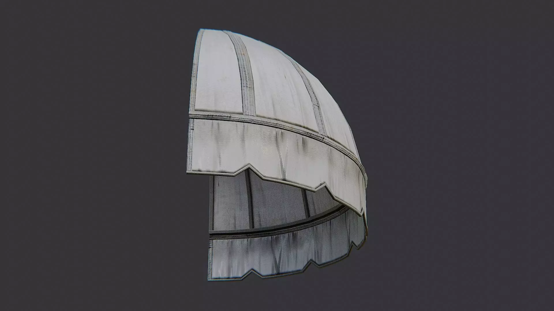 Awning Cloth Dome Panel for Architectural Decor Low-poly 3D model_5