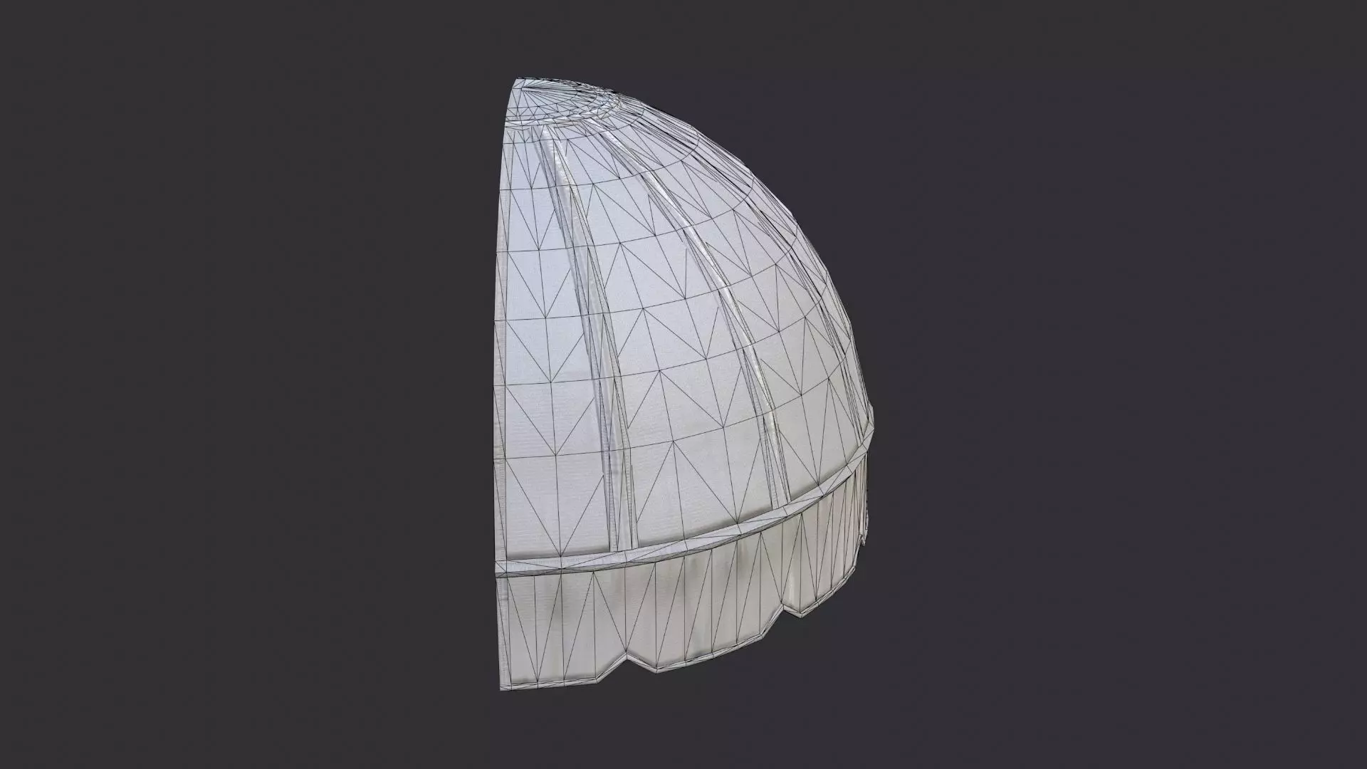 Awning Cloth Dome Panel for Architectural Decor Low-poly 3D model_7