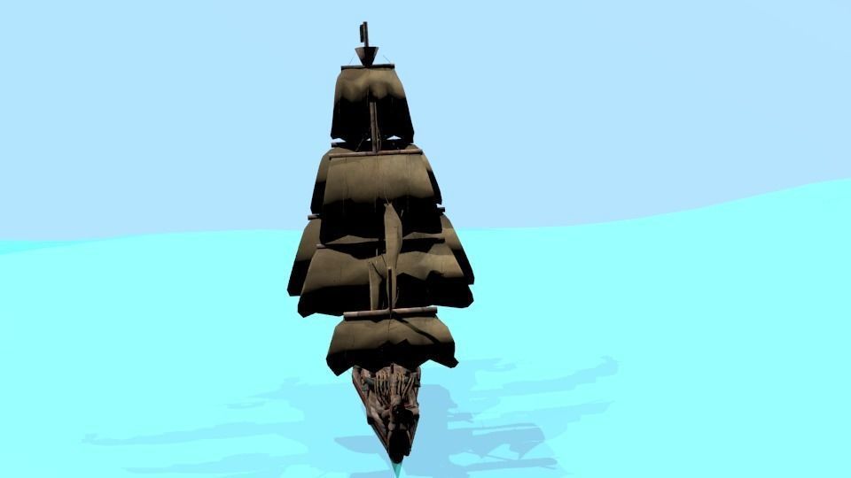 Pirate ship The Walrus Low-poly 3D model_7