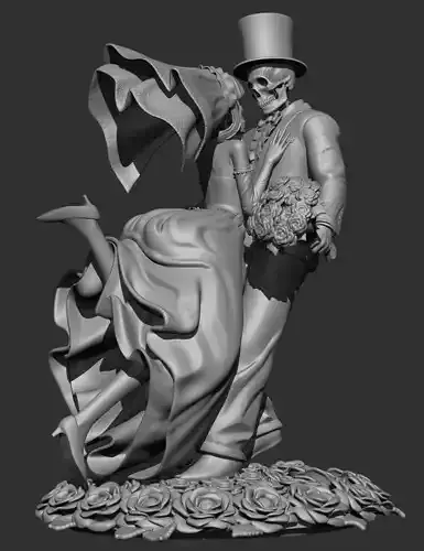 Skeleton Wedding Cake Topper