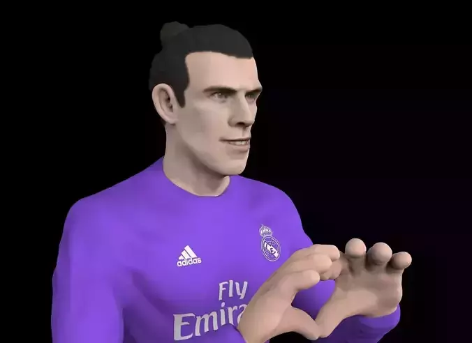 Gareth Bale full figurine textured 3D print model