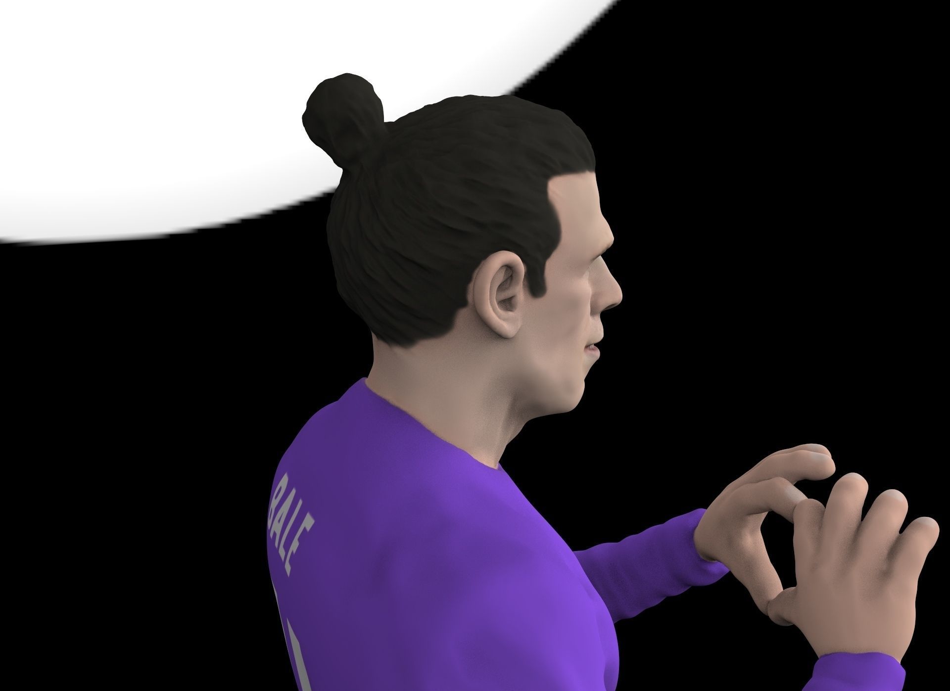 Gareth Bale full figurine textured 3D print model_2