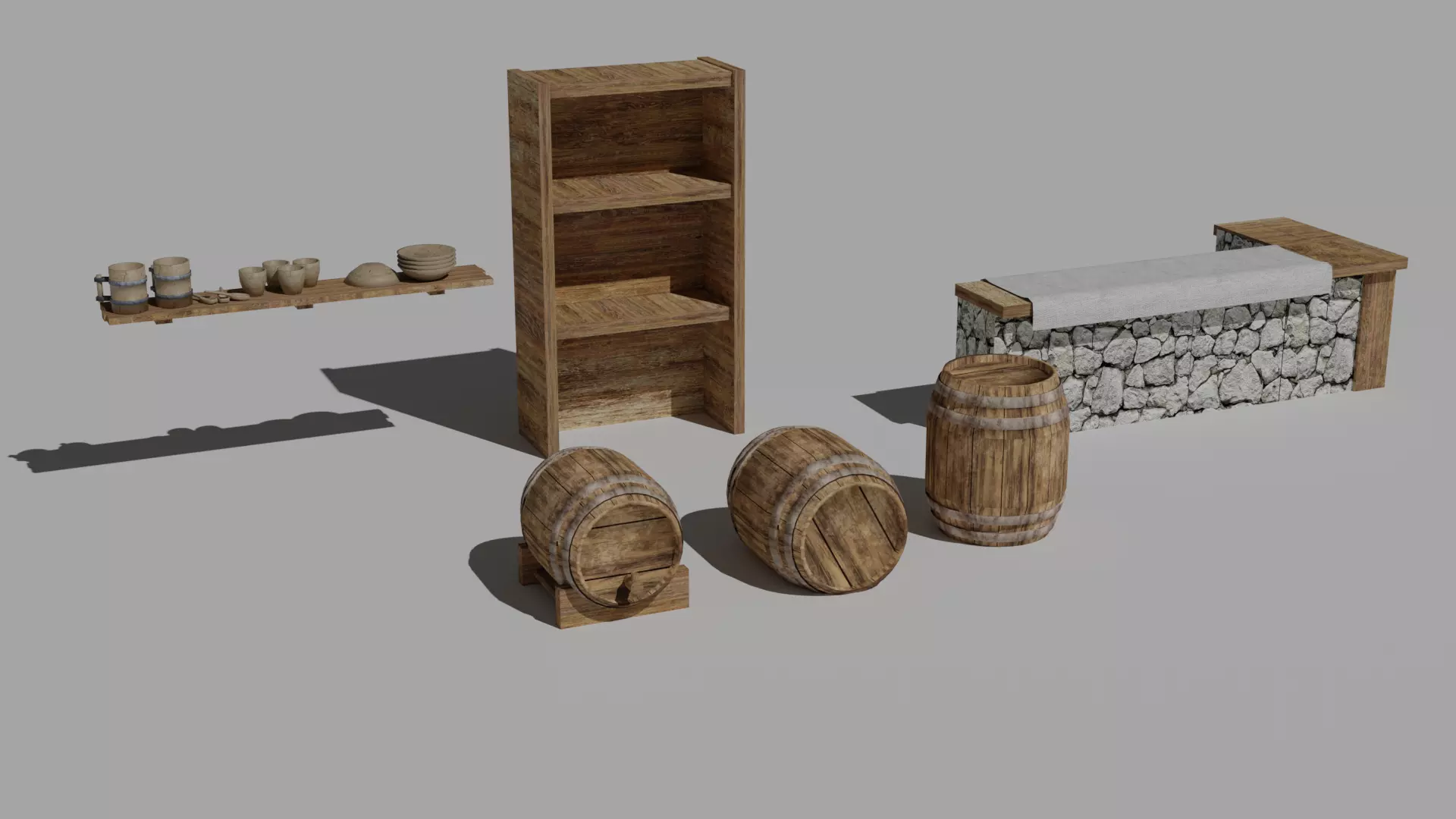 Medieval assets 3D model_7