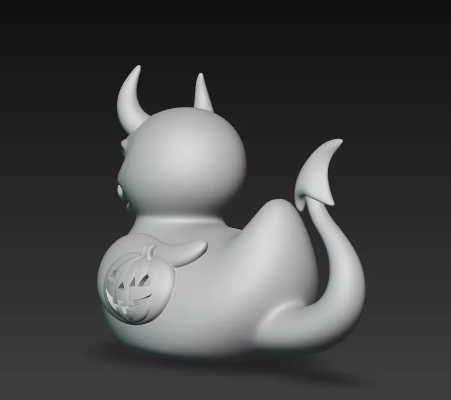 Devil Duck - Halloween Demon Edition 3D Model 3D print model_11