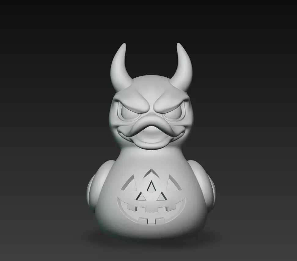 Devil Duck - Halloween Demon Edition 3D Model 3D print model_7