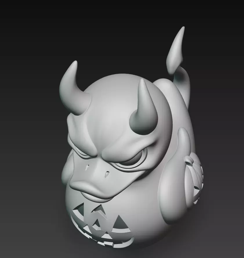 Devil Duck - Halloween Demon Edition 3D Model 3D print model_8