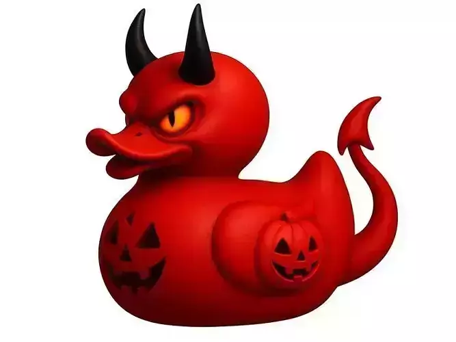 Devil Duck - Halloween Demon Edition 3D Model 3D print model Devil Duck - Halloween Demon Edition 3D Model 3D print model