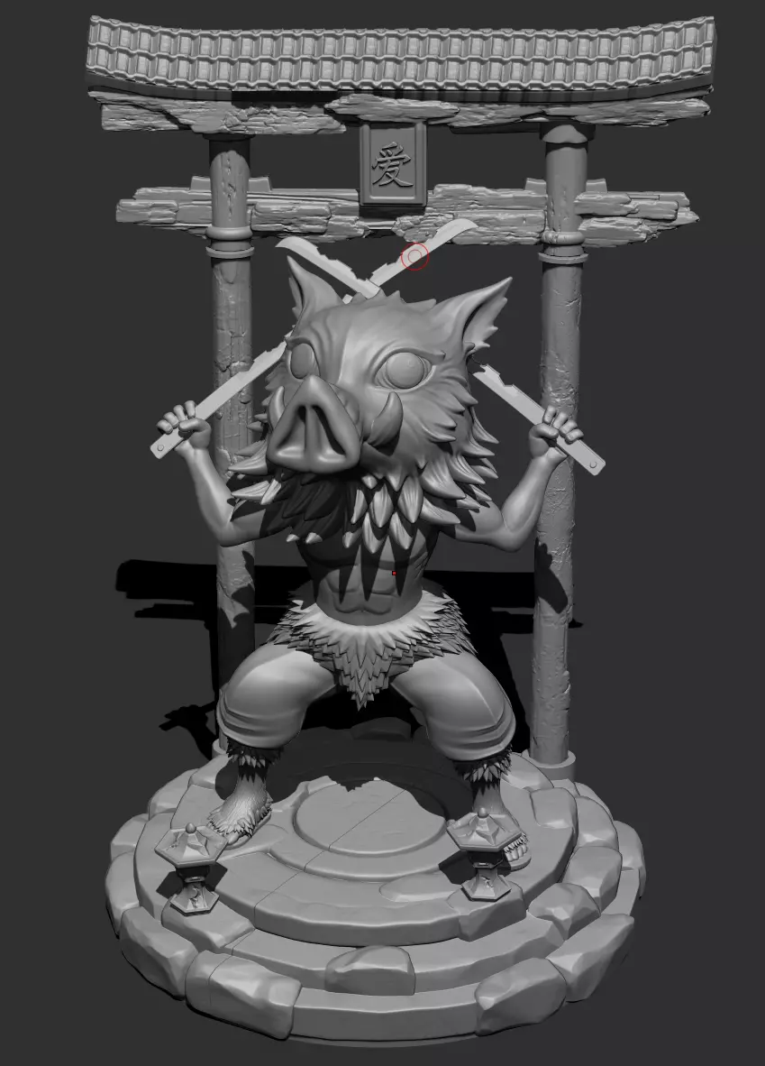Inosuke Hashibira Kimetsu no Yaiba - Demon Slayer 3D print model_3