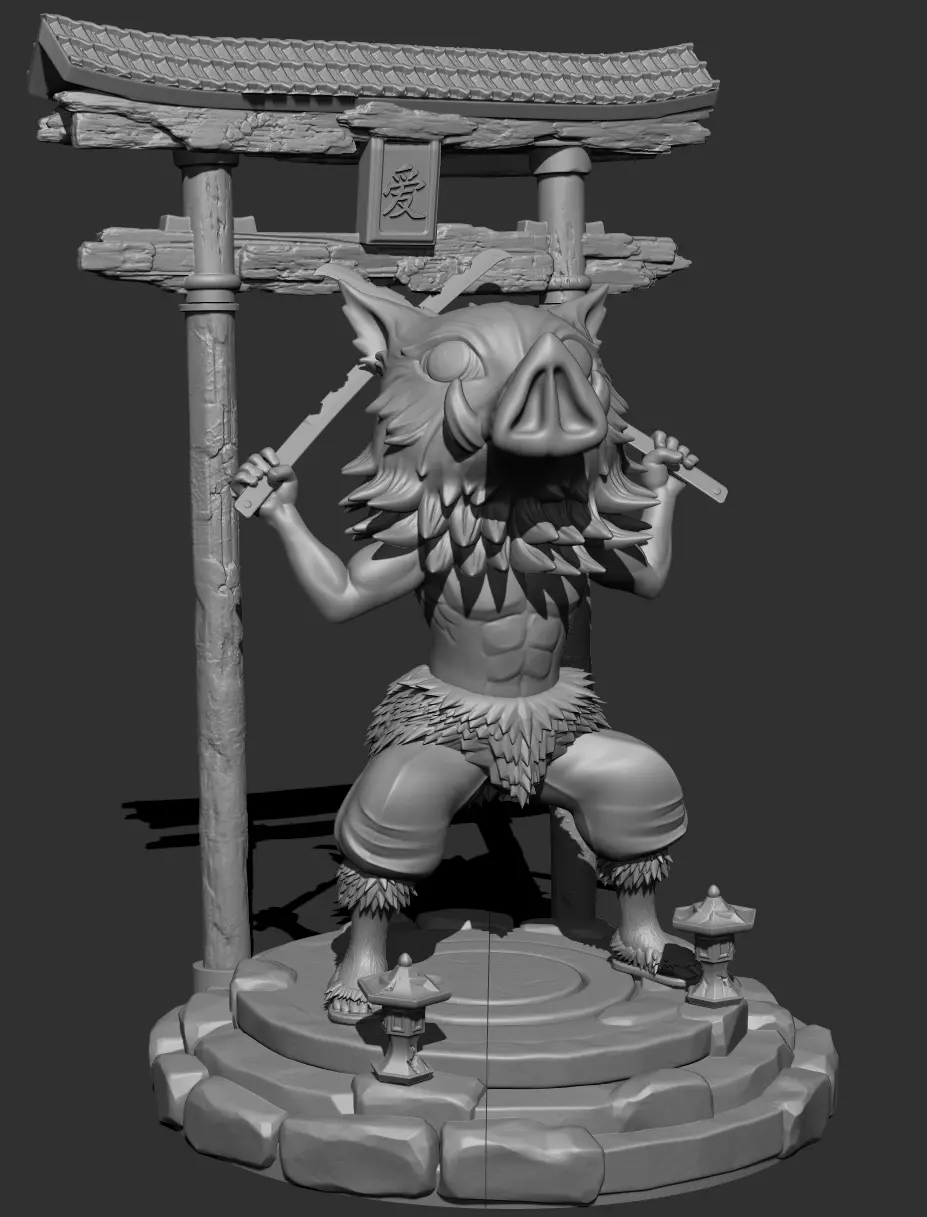 Inosuke Hashibira Kimetsu no Yaiba - Demon Slayer 3D print model_2