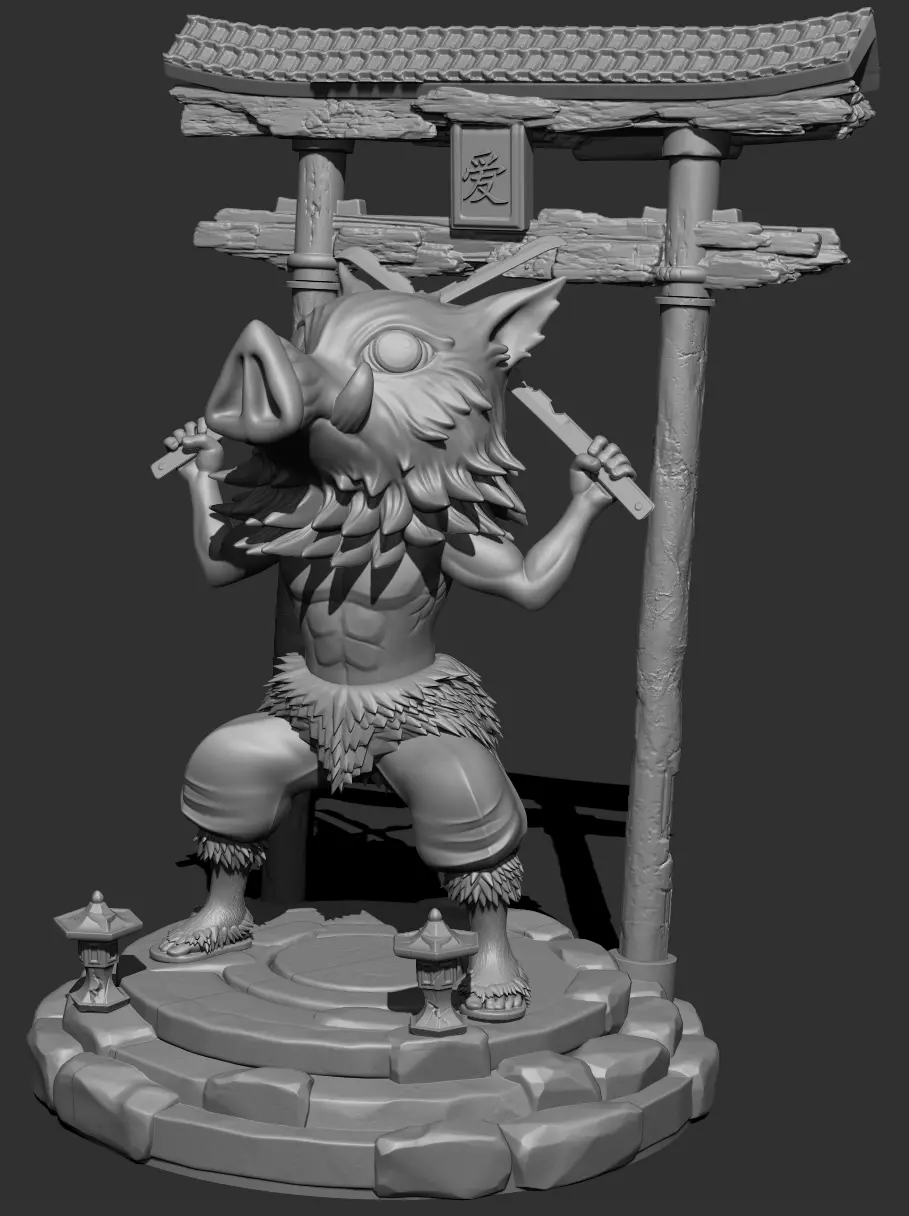 Inosuke Hashibira Kimetsu no Yaiba - Demon Slayer 3D print model_1