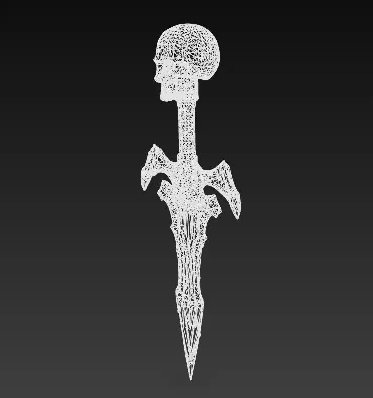 Skullheart Dagger - Infernal Eye Blade 3D Model Low-poly 3D model_7