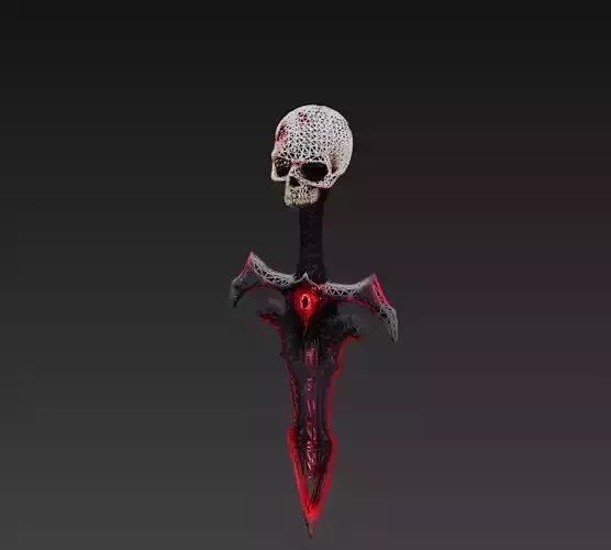 Skullheart Dagger - Infernal Eye Blade 3D Model Low-poly 3D model Skullheart Dagger - Infernal Eye Blade 3D Model Low-poly 3D model