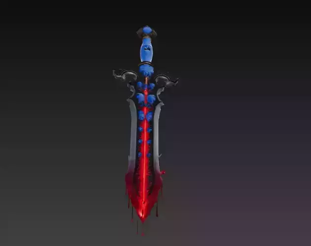 Abyssal Heartblade - Low Poly Stylized Blood Sword 10K Low-poly 3D model Abyssal Heartblade - Low Poly Stylized Blood Sword 10K Low-poly 3D model