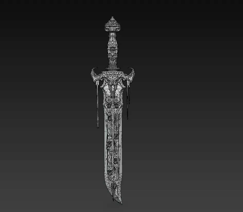 Bloodvein Relicblade  Low Poly Stylized Cursed Sword 10K Low-poly 3D model_7