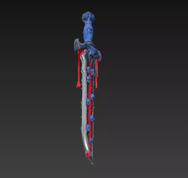 Bloodvein Relicblade  Low Poly Stylized Cursed Sword 10K Low-poly 3D model_1