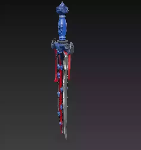 Bloodvein Relicblade  Low Poly Stylized Cursed Sword 10K Low-poly 3D model
