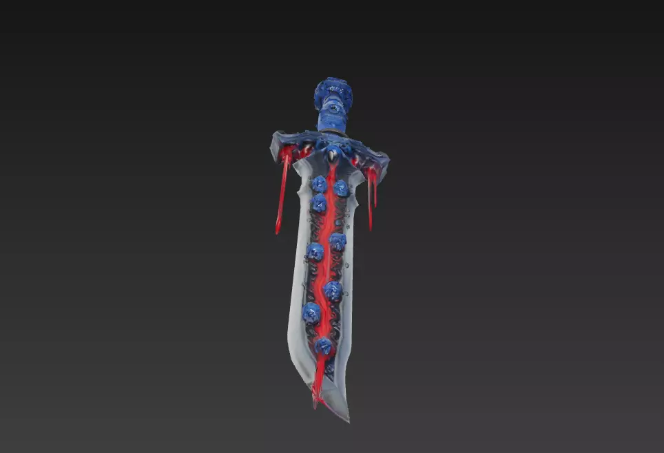 Bloodvein Relicblade  Low Poly Stylized Cursed Sword 10K Low-poly 3D model_6