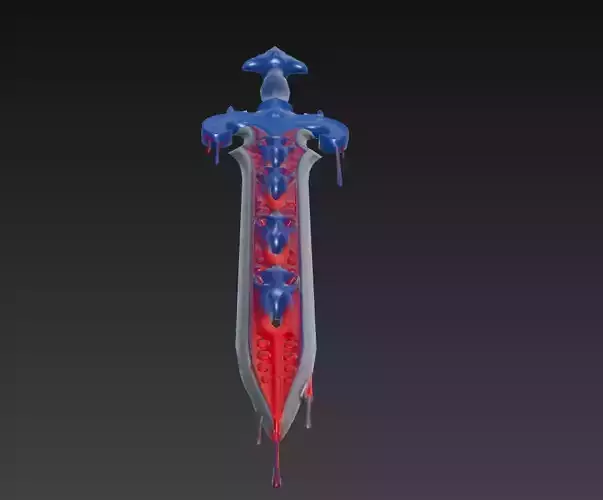 Crimson Torrentblade - Low Poly Cursed Fantasy Sword 10K Low-poly 3D model Crimson Torrentblade - Low Poly Cursed Fantasy Sword 10K Low-poly 3D model