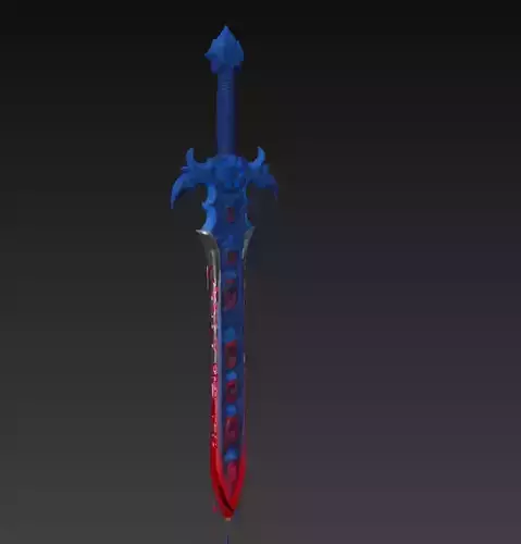Cursed Bloodblade - Low Poly Stylized Fantasy Sword 10K Low-poly 3D model Cursed Bloodblade - Low Poly Stylized Fantasy Sword 10K Low-poly 3D model