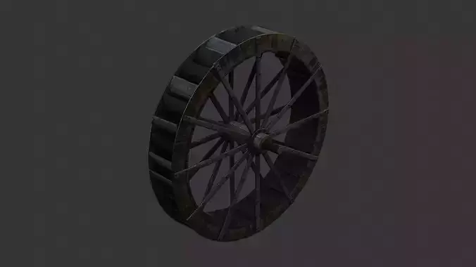 Wood Rustic Water Wheel Large Mill Wheel