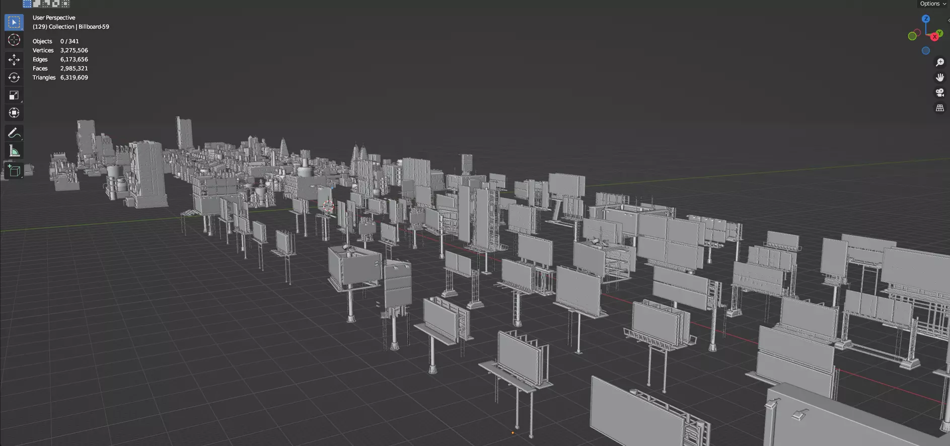 Low Poly City Buildings Pack Of 280 - Game Ready - Untextured Low-poly 3D model_60