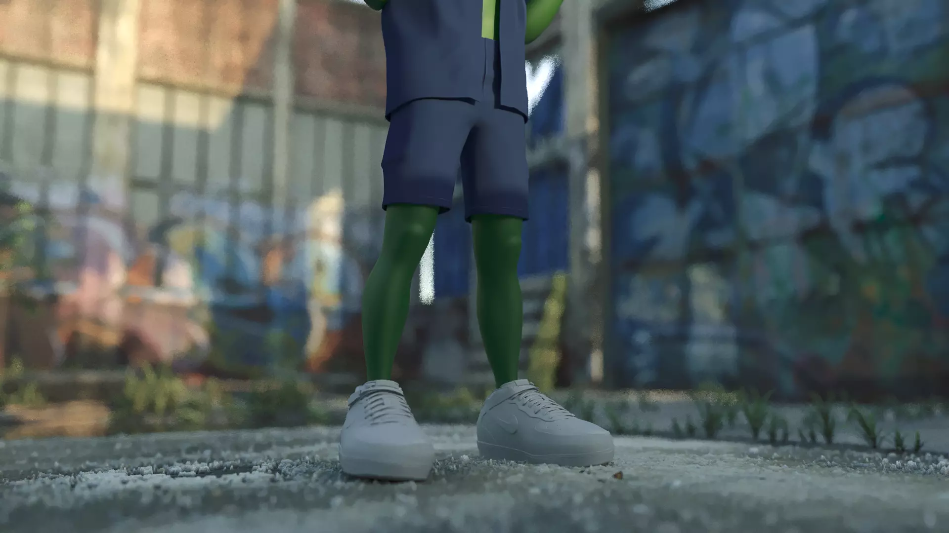 Cartoon Weed Head 3D model_1