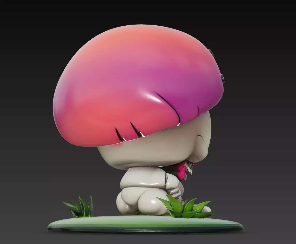 Bone Spore - Undead Mushroom Creature Sculpture 3D print model_5