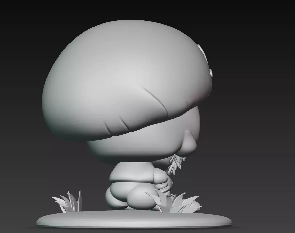 Bone Spore - Undead Mushroom Creature Sculpture 3D print model_10