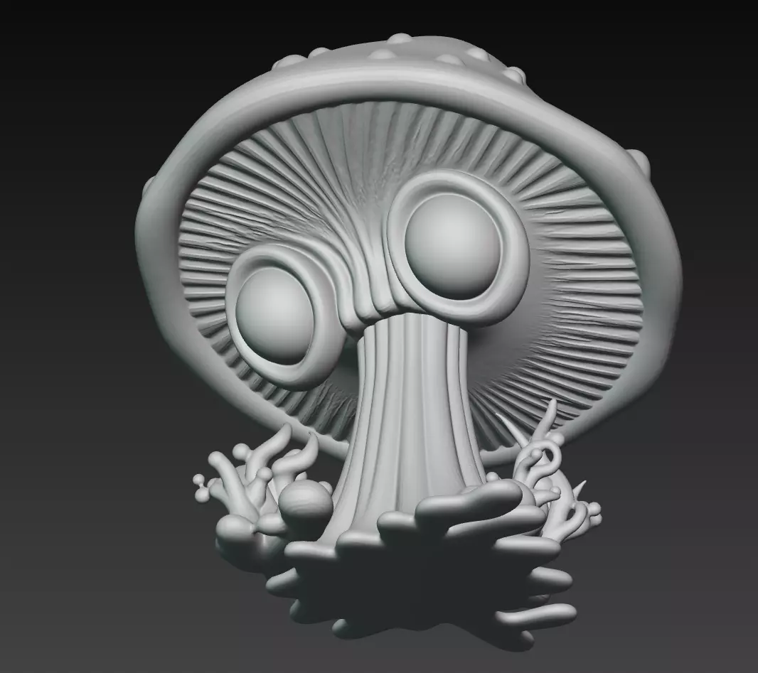 Sporeling - Cute Fantasy Mushroom Creature 3D print model_6