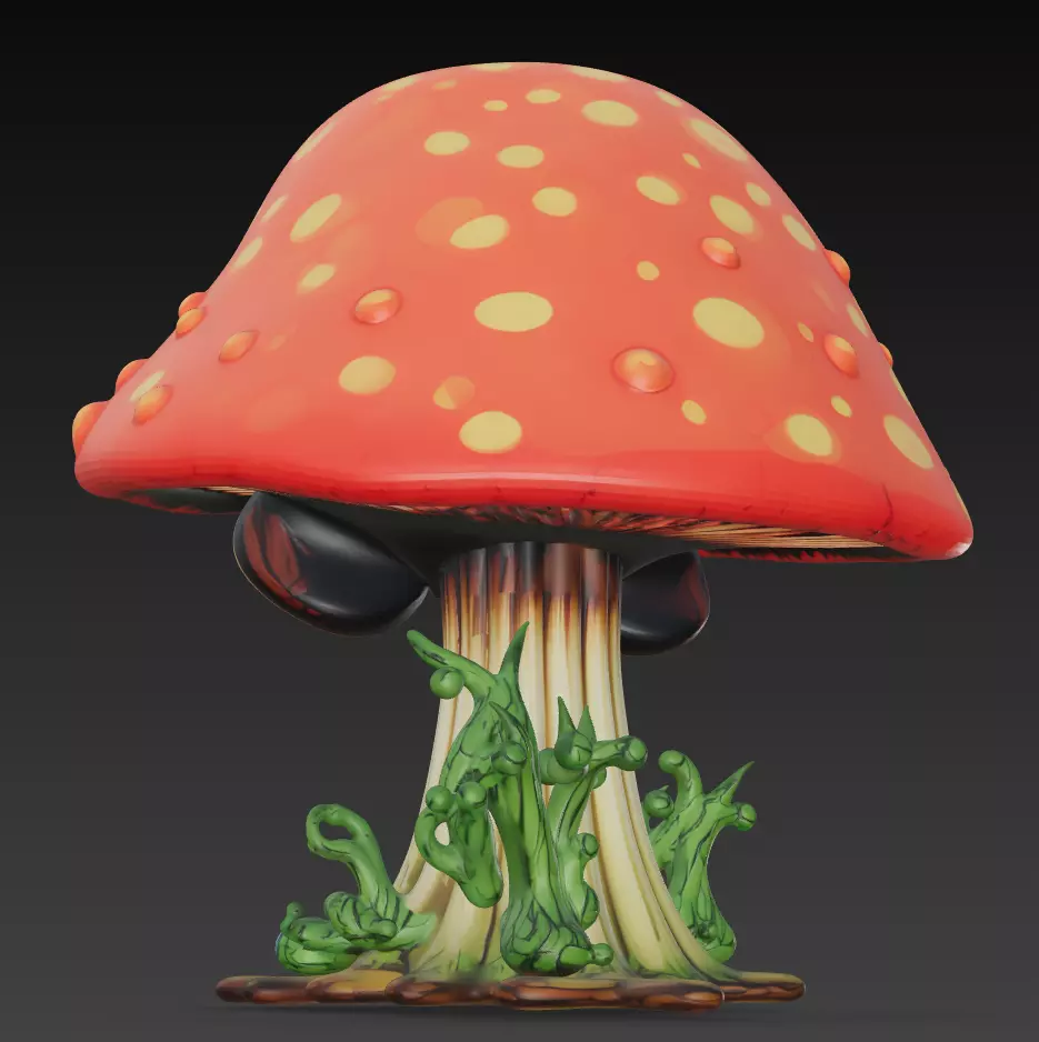 Sporeling - Cute Fantasy Mushroom Creature 3D print model_5