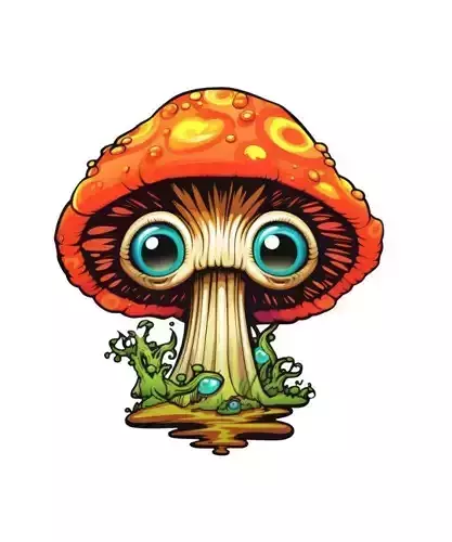 Sporeling - Cute Fantasy Mushroom Creature 3D print model Sporeling - Cute Fantasy Mushroom Creature 3D print model