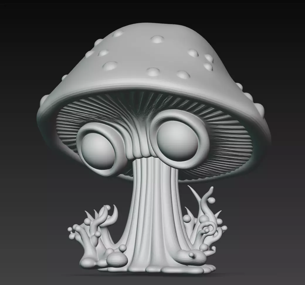 Sporeling - Cute Fantasy Mushroom Creature 3D print model_9