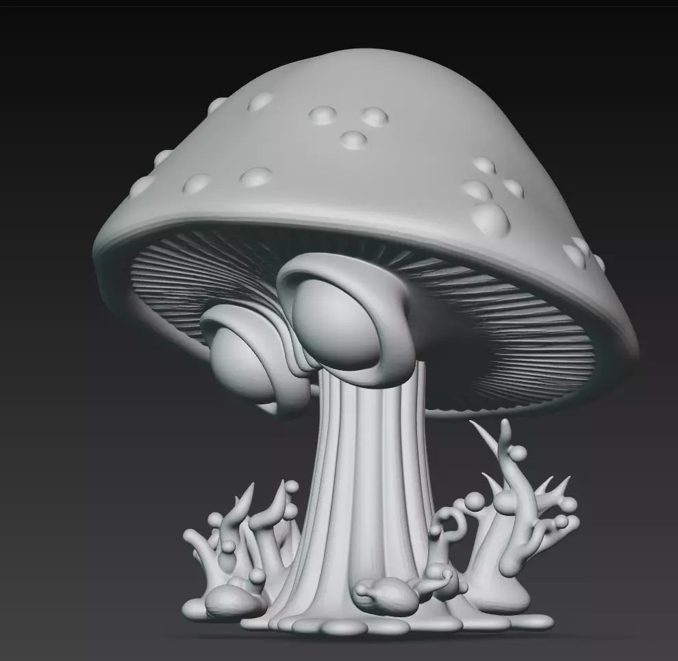 Sporeling - Cute Fantasy Mushroom Creature 3D print model_7