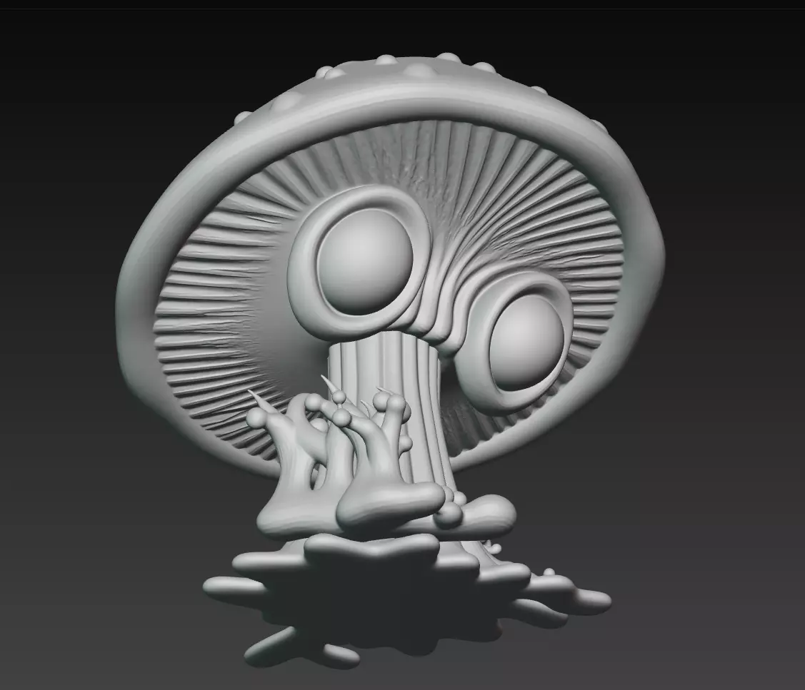 Sporeling - Cute Fantasy Mushroom Creature 3D print model_8