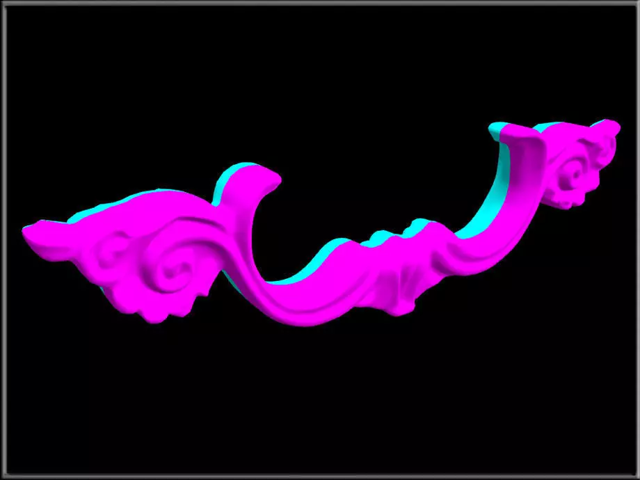 Antique Drawer Handle Low-poly 3D model_1