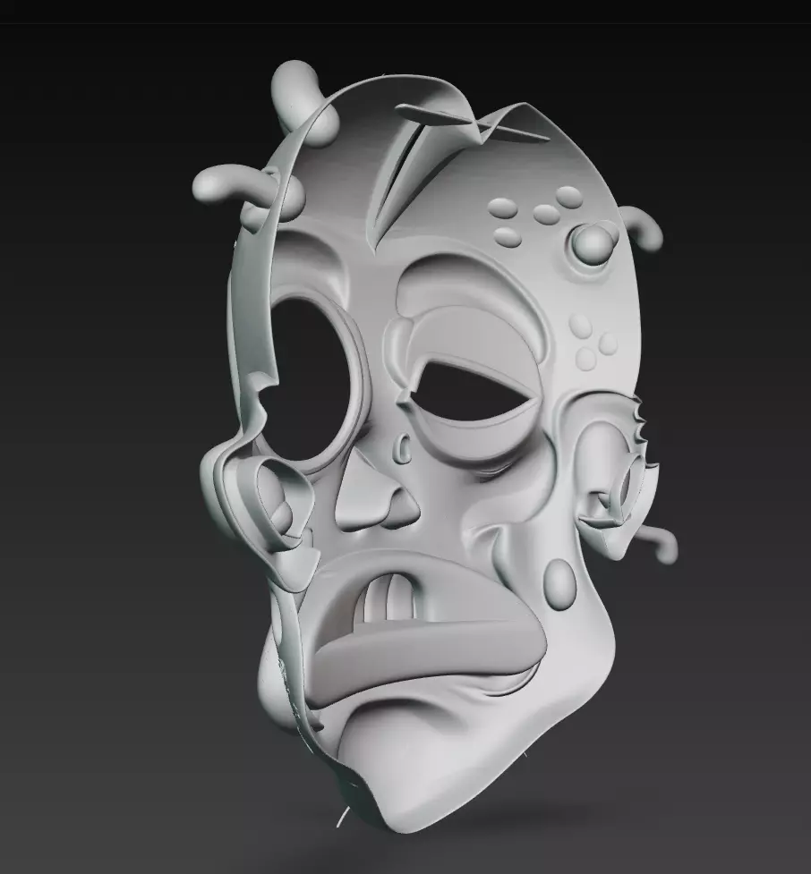 Worm-Infested Zombie Head - Stylized Horror 3D Model 3D print model_9