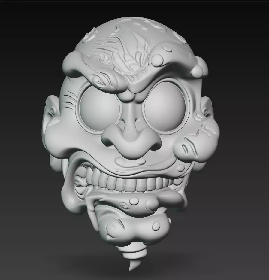 Zombie Head Bust - Stylized Horror Sculpture 3D Model 3D print model_9