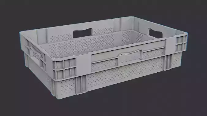 Stackable Plastic Crate Storage Bin with Handles