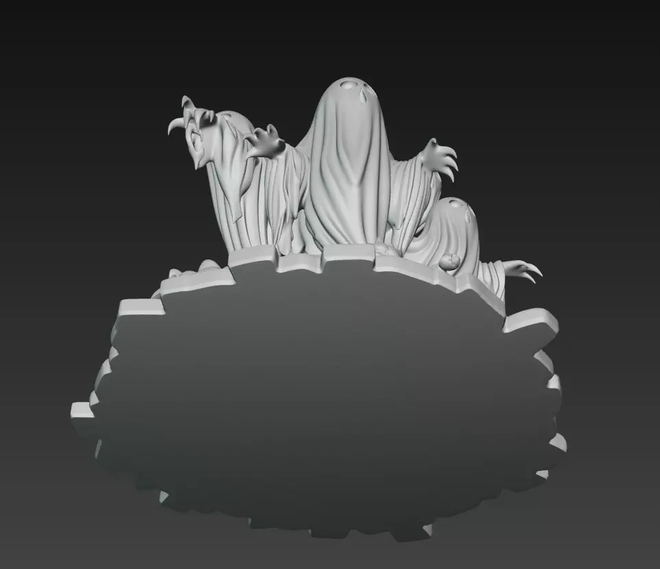Haunted Pumpkin Ghosts - Halloween 3D Sculpture 3D print model_10