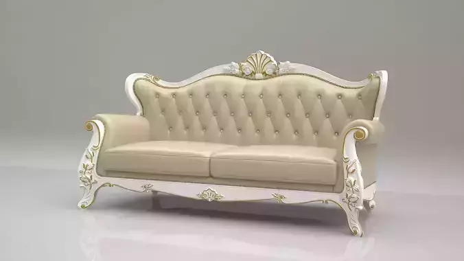 European bed model 3D model