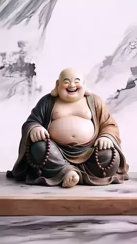 Laughing Buddha - Serenity Sculpture 3D Model 3D print model Laughing Buddha - Serenity Sculpture 3D Model 3D print model