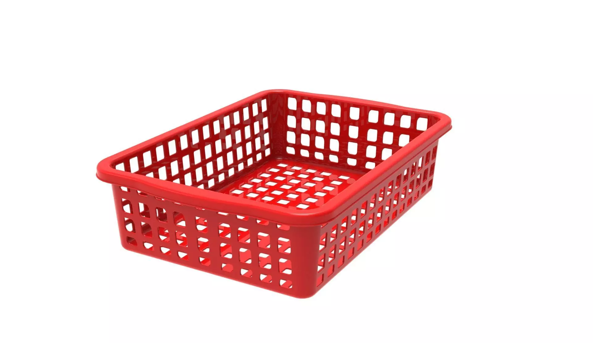 Rectangel basket 3D print model_9