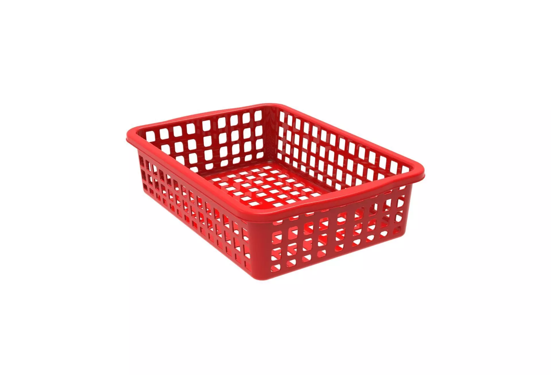 Rectangel basket 3D print model_2
