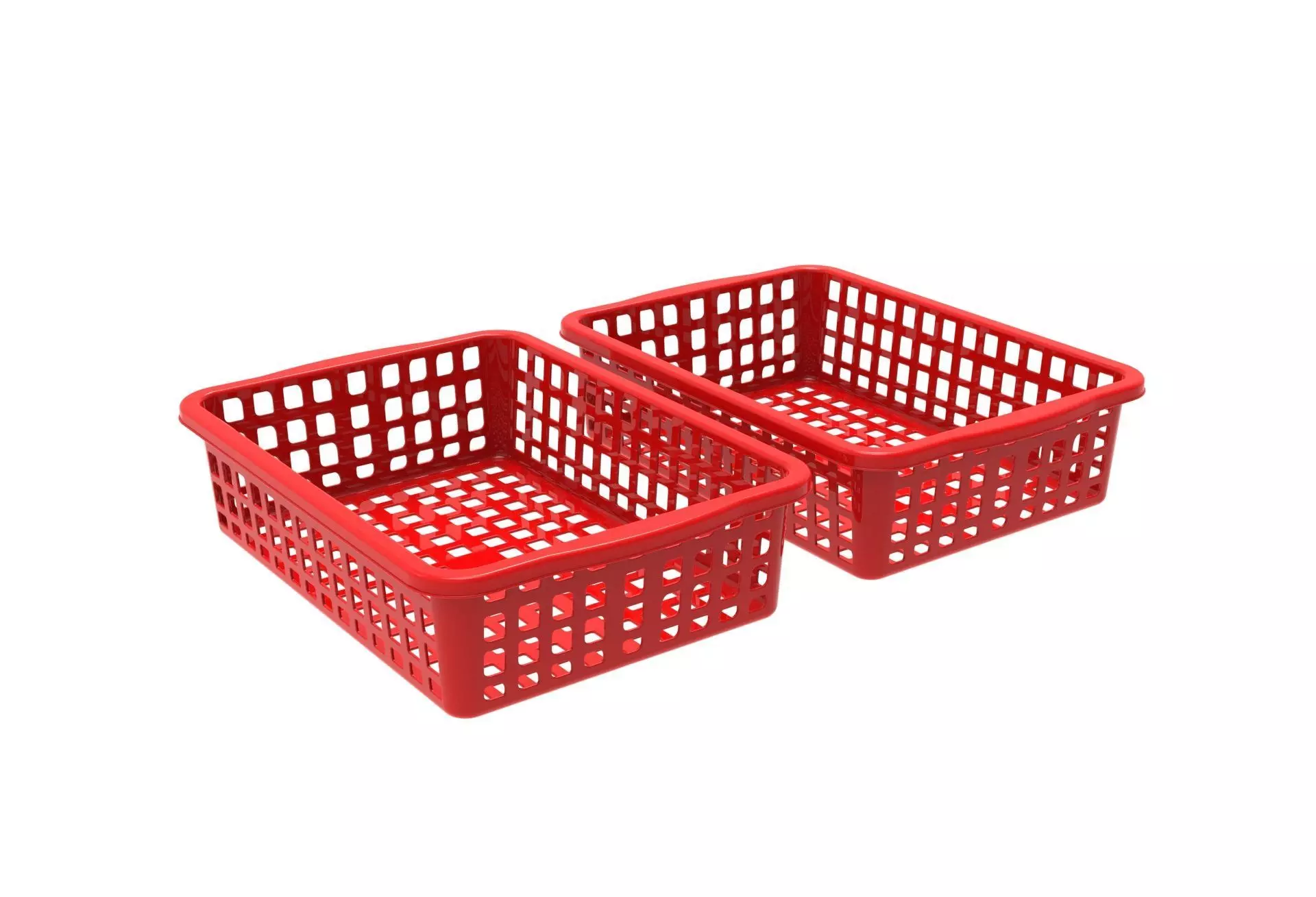 Rectangel basket 3D print model_6