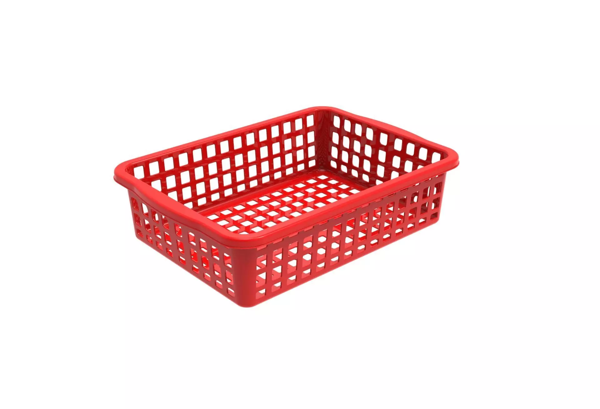 Rectangel basket 3D print model_3