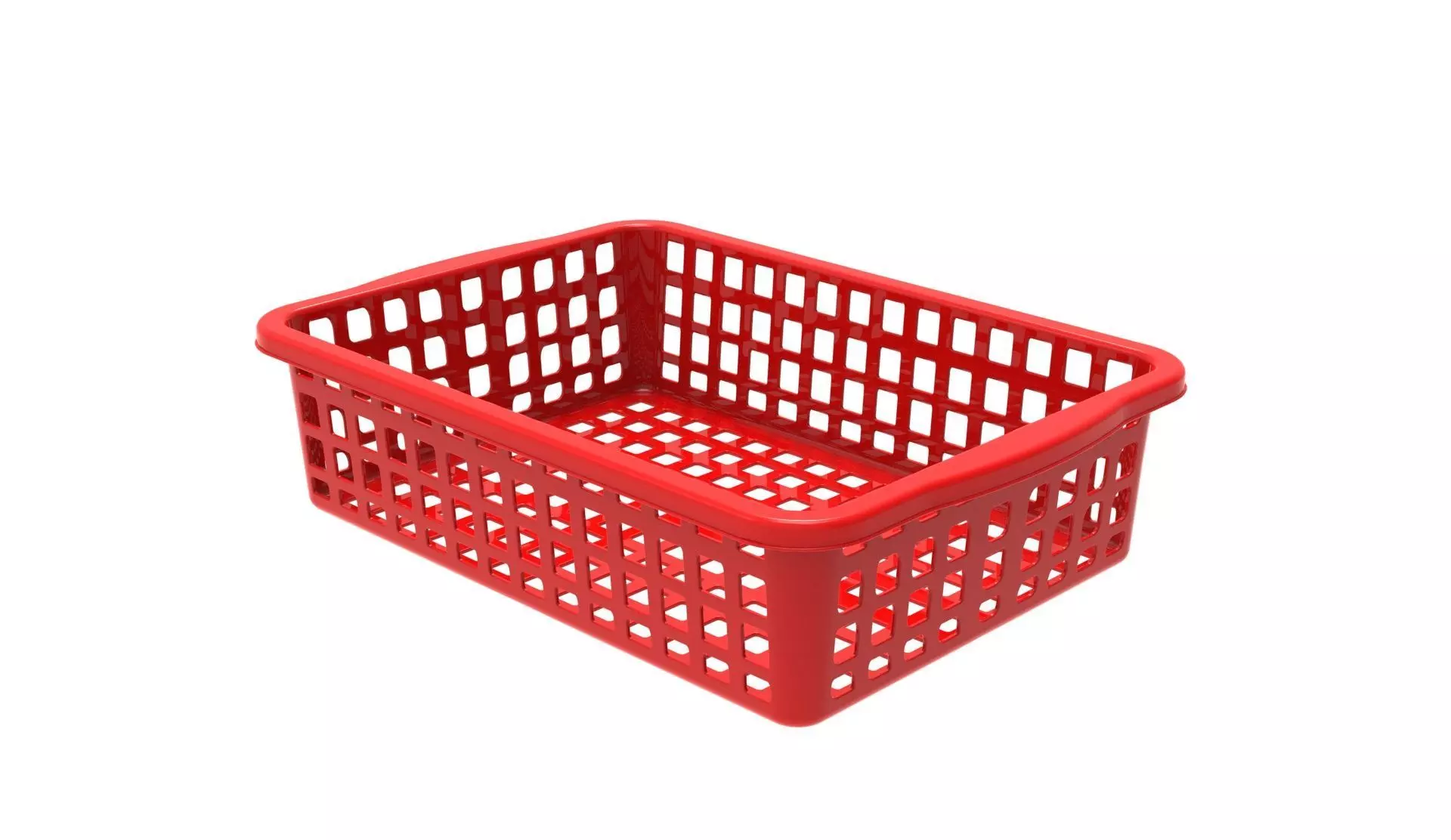Rectangel basket 3D print model_10