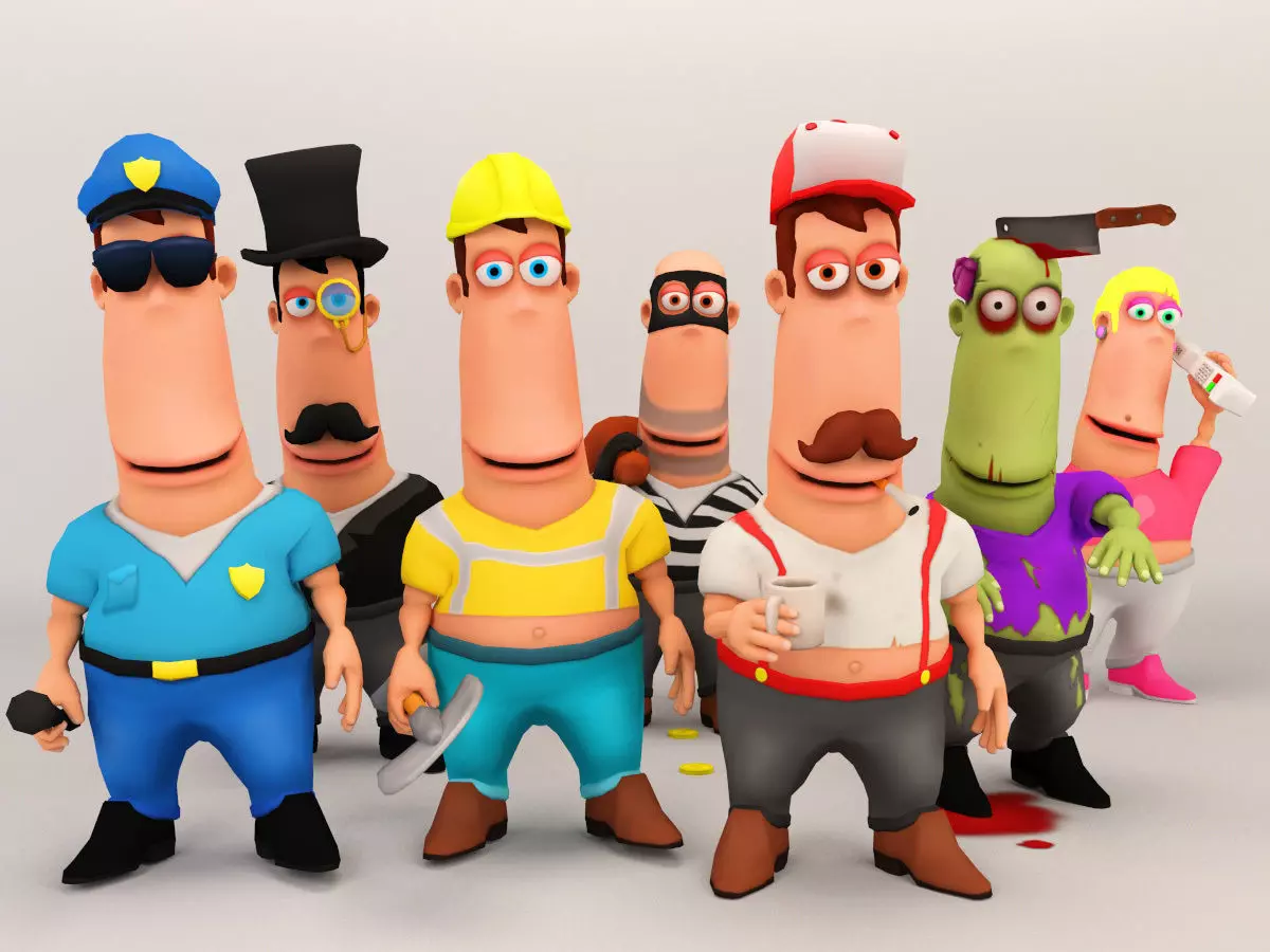 Cartoon Character - Low Poly Low-poly 3D model_0