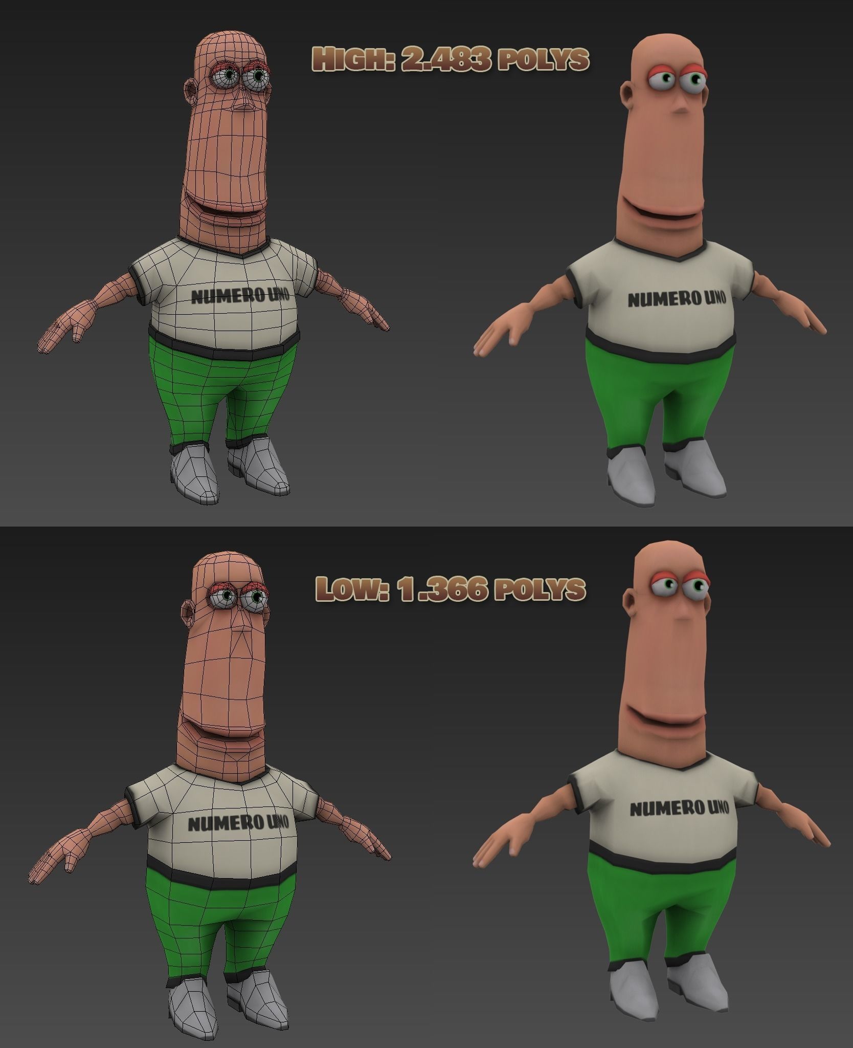 Cartoon Character - Low Poly Low-poly 3D model_23