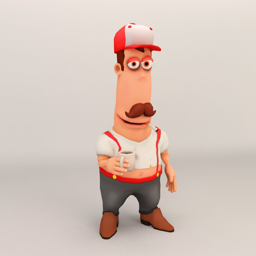 Cartoon Character - Low Poly Low-poly 3D model_4